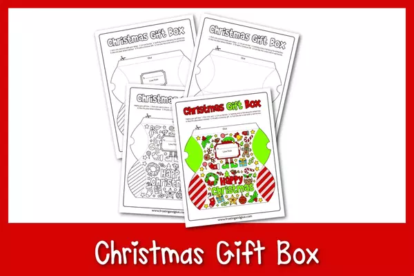 Color Your Christmas Gift Box Color Your Christmas Gift Box