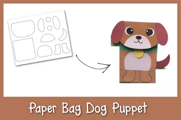 Easy Paper Bag Dog Puppet With Free Template Easy Paper Bag Dog Puppet With Free Template