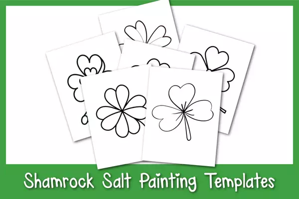 Shamrock Salt Painting For Kids Shamrock Salt Painting For Kids