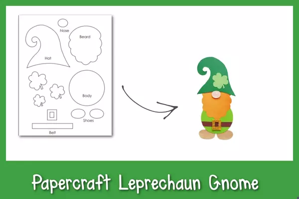 Papercraft Leprechaun Gnome Papercraft Leprechaun Gnome