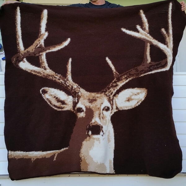 Realistic Deer Afghan Realistic Deer Afghan