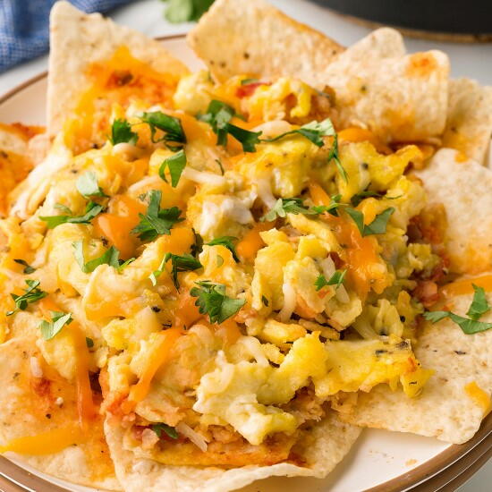 Chilaquiles With Scrambled Eggs Chilaquiles With Scrambled Eggs