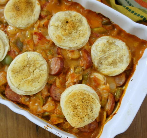 Shrimp and Sausage Gumbo Casserole Shrimp and Sausage Gumbo Casserole