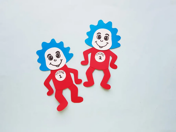 Thing 1 And Thing 2 Papercraft Puppets Thing 1 And Thing 2 Papercraft Puppets