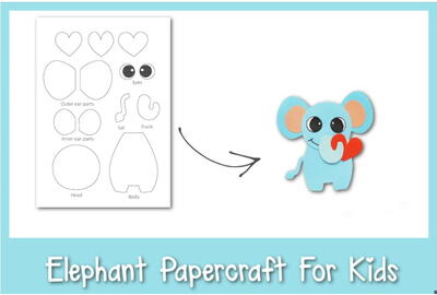 Elephant Papercraft For Kids