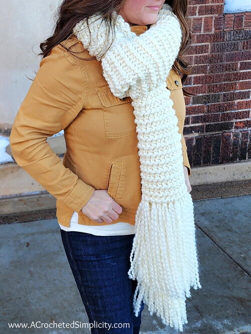 Knit Look Crochet Garter Stitch Scarf Knit Look Crochet Garter Stitch Scarf