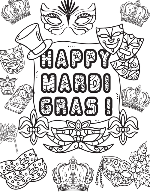 Mardi Gras Coloring Pages Mardi Gras Coloring Pages