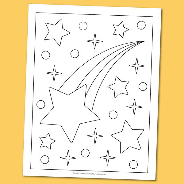 Printable Shooting Star Coloring Page Printable Shooting Star Coloring Page