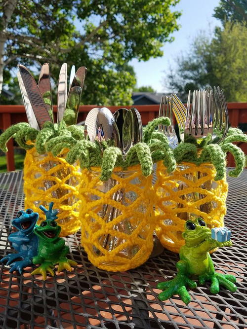 Pineapple Mason Jar Covers Pineapple Mason Jar Covers