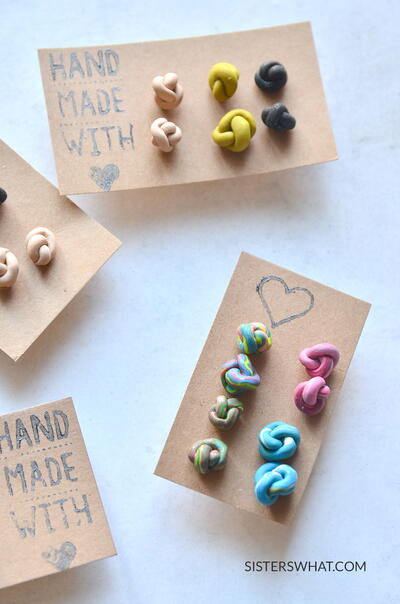 Easy Clay Knot Earrings Easy Clay Knot Earrings