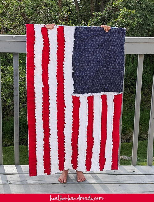 How To Make A Flag Rag Quilt How To Make A Flag Rag Quilt