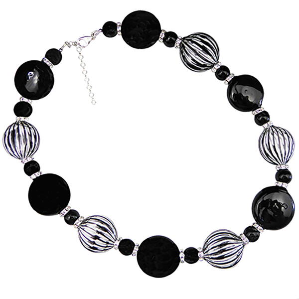 Black Filigrana Blown Penny Necklace Black Filigrana Blown Penny Necklace