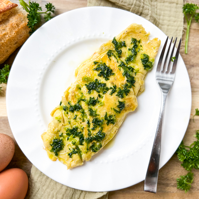 The Best Cheesy Garlic Omelette Ever | Easy 5 Minute Breakfast Recipe