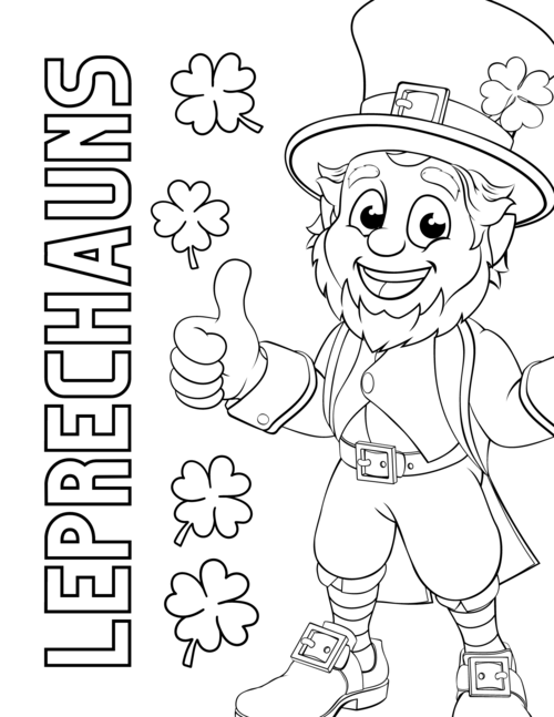 Free Printable Leprechaun Coloring Pages Free Printable Leprechaun Coloring Pages