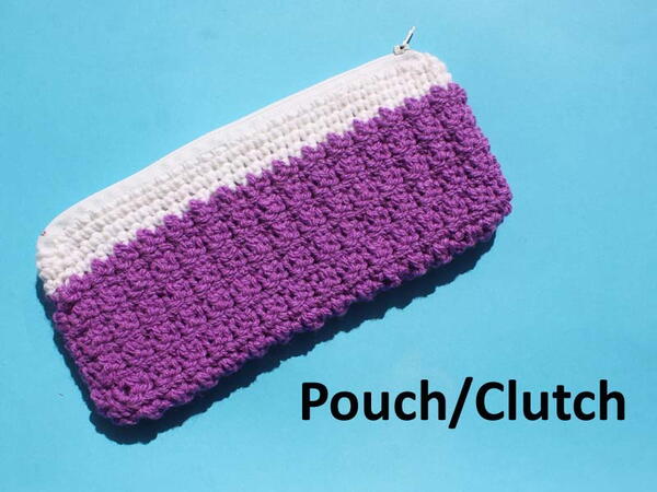 Womans Easy Pouchclutch With Zippercrochet Wedding Bag Woman's Easy Pouch/clutch With Zipper/crochet Wedding Bag