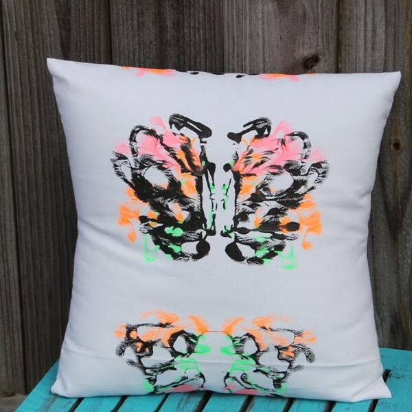 Modern Ink Blot Pillow Modern Ink Blot Pillow