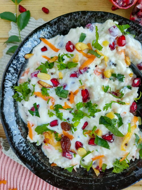 Creamy Bagalabath curd Rice With Fruits Creamy Bagalabath (curd Rice With Fruits)