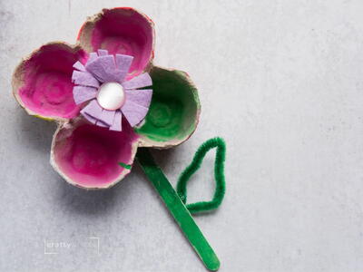 Easy Egg Carton Flower Craft For Kids
