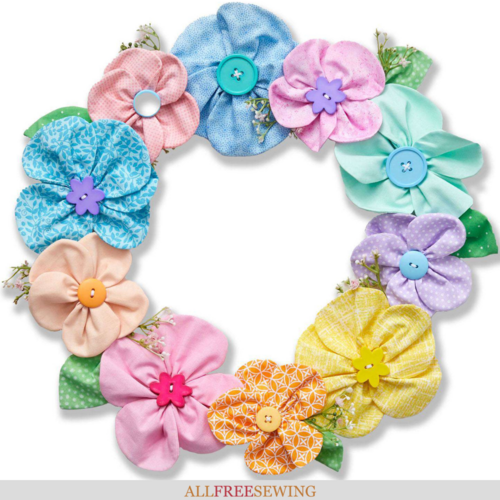 Fab Flower Fabric Wreath DIY Fab Flower Fabric Wreath DIY