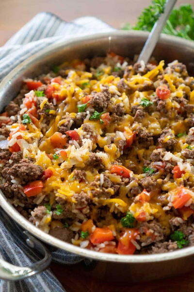 Ground Beef And Rice Skillet Dinner Ground Beef And Rice Skillet Dinner