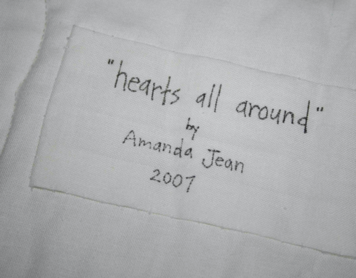 Handwritten Quilt Labels Handwritten Quilt Labels