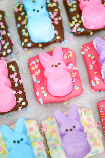 Easter Peep Chocolate Covered Graham Crackers Easter Peep Chocolate Covered Graham Crackers