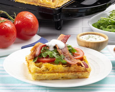 BLT Hash Brown Waffles