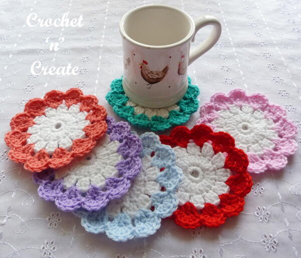 Crochet Spring Time Coaster Crochet Spring Time Coaster