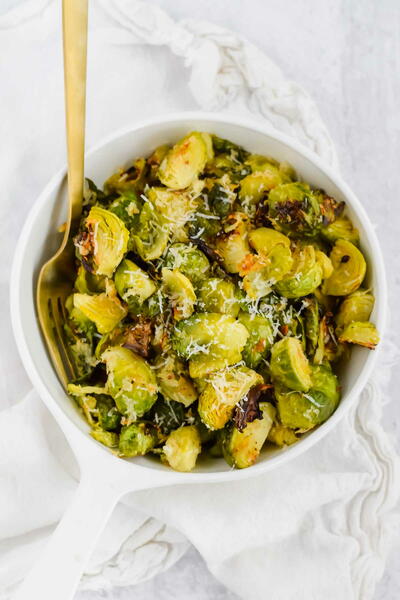 Parmesan Crusted Brussel Sprouts Parmesan Crusted Brussel Sprouts