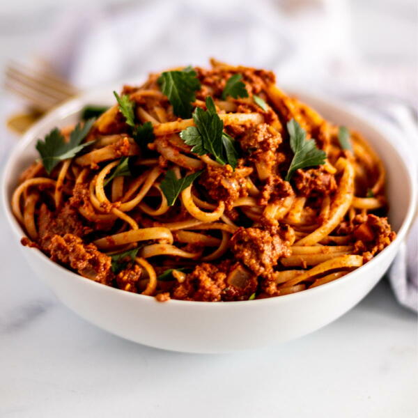 Vegan Bolognese Pasta With Walnuts Vegan Bolognese Pasta With Walnuts