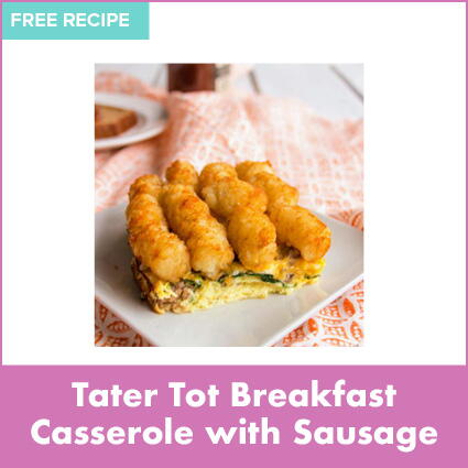 Tater Tot Breakfast Casserole with Sausage