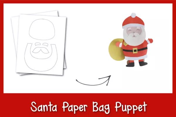 Santa Paper Bag Puppet Santa Paper Bag Puppet