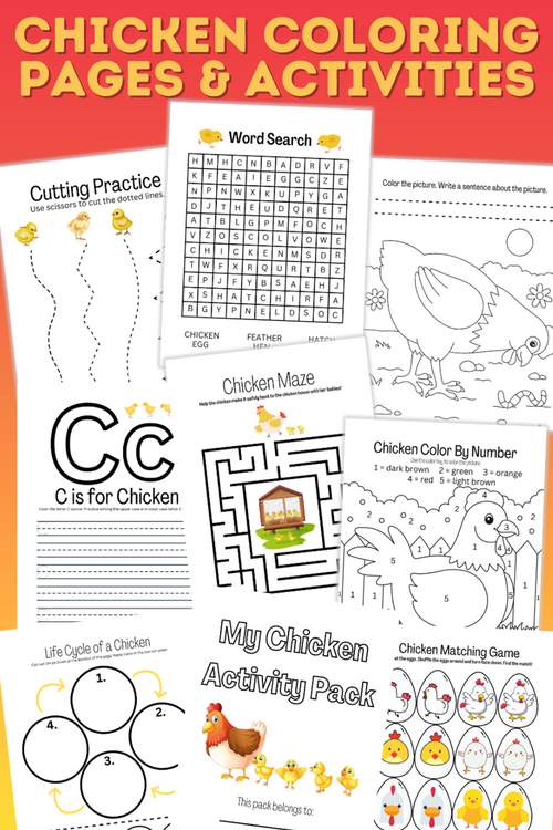 Free Chicken Coloring Pages And Activities For Kids Free Chicken Coloring Pages And Activities For Kids