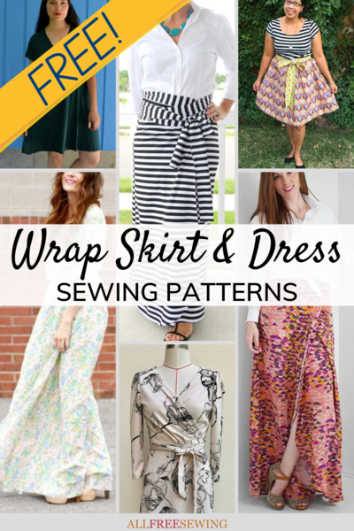 16 Free Wrap Skirt Patterns and Wrap Dress DIYs