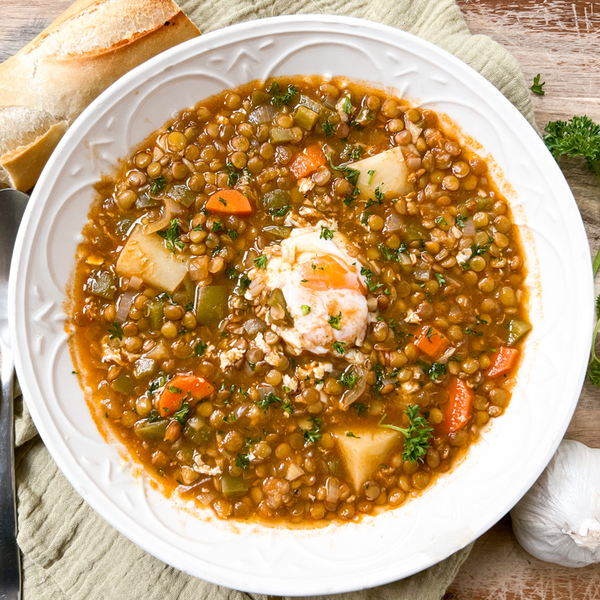 Spanish Lentil Stew With Eggs Healthy Delicious One-pot Recipe Spanish Lentil Stew With Eggs | Healthy & Delicious One-pot Recipe