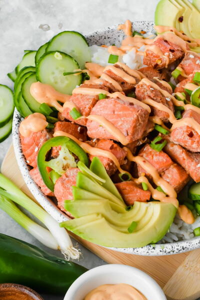 Spicy Salmon Bowl Spicy Salmon Bowl