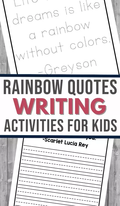 Rainbow Quotes Writing Sheets Rainbow Quotes Writing Sheets
