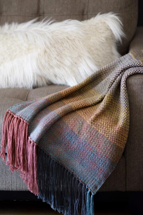 Woven-look Throw Knitting Pattern Woven-look Throw Knitting Pattern