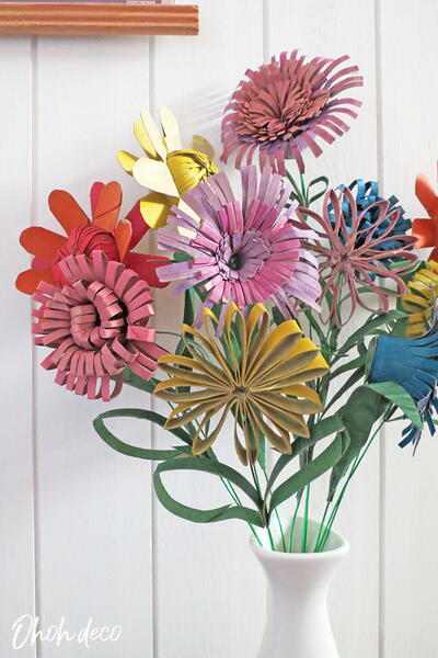 How To Make Cardboard Flowers How To Make Cardboard Flowers