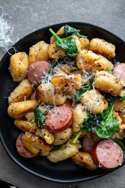Pan Fried Gnocchi With Sausage Pan Fried Gnocchi With Sausage