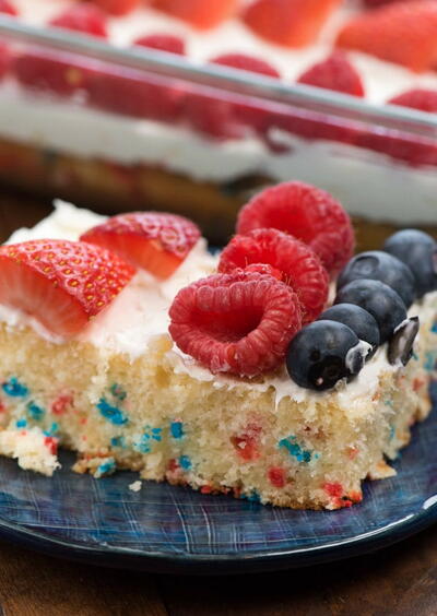 Stress-Free Funfetti Flag Cake Stress-Free Funfetti Flag Cake