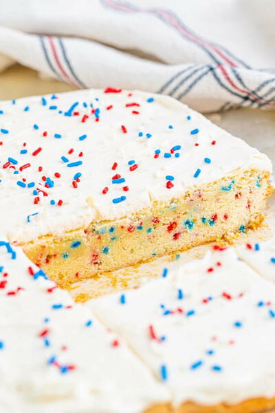 Patriotic Fireworks Sugar Cookie Bars Patriotic Fireworks Sugar Cookie Bars