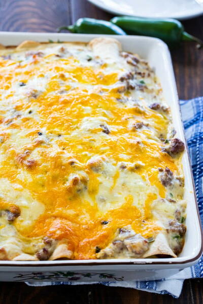 Southern Breakfast Enchiladas Bake Southern Breakfast Enchiladas Bake