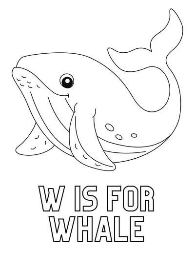  Free Whale Coloring Pages