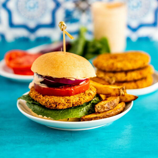 Baked Vegan Chickpea Burgers Baked Vegan Chickpea Burgers