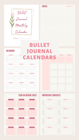2023 Bullet Journal Monthly Calendar 2023 Bullet Journal Monthly Calendar