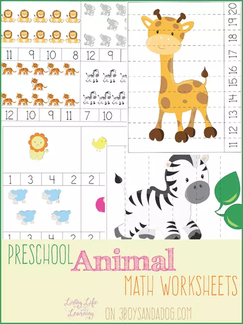 Animal Preschool Math Worksheets Animal Preschool Math Worksheets