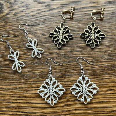 Four Quilled Earring Designs