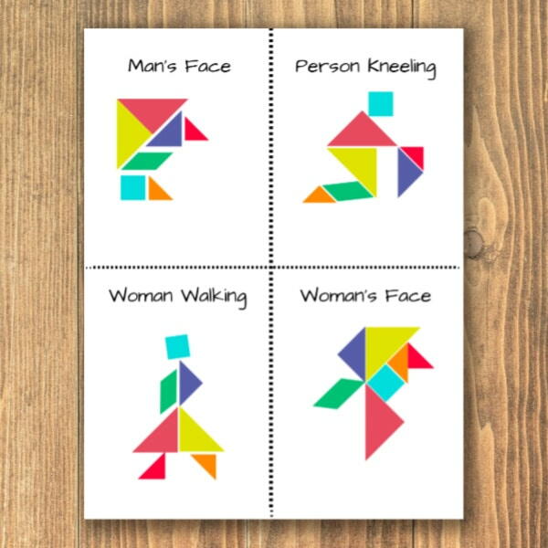 Printable Tangram People Puzzle Activity Printable Tangram People Puzzle Activity
