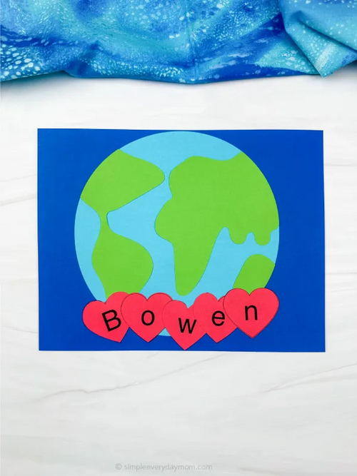 Earth Day Name Craft Earth Day Name Craft